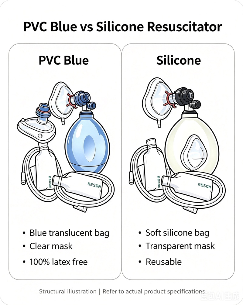 Sacche Ambu monouso in PVC vs. riutilizzabili in silicone: un'analisi costi-benefici per l'approvvigionamento.